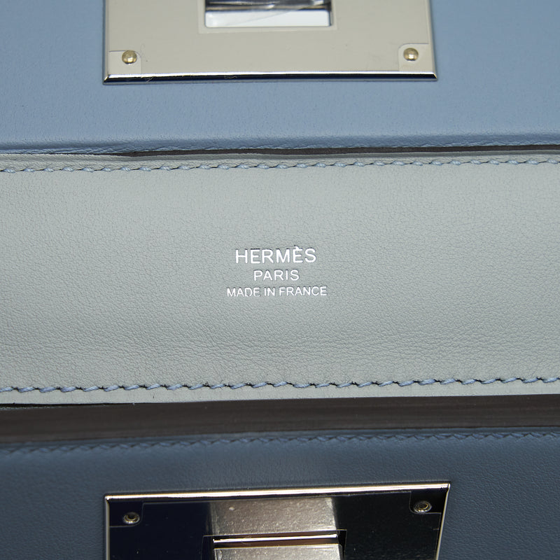 Hermes Mini 24/24 2424-21 Bag Swift Blue Nuit/Blue Navy SHW Stamp Z