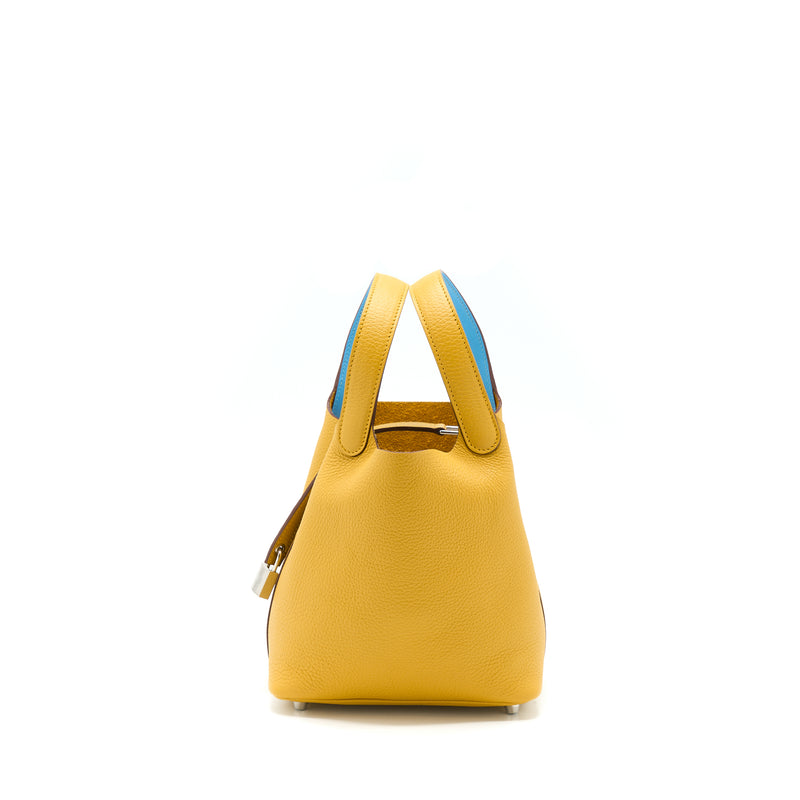 Hermes Picotin 18 Clemence Amber Yellow SHW Stamp C