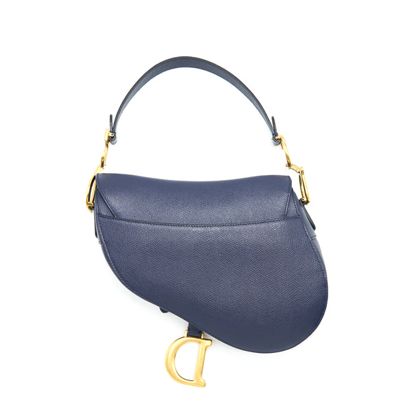 Christian Dior Medium Saddle Bag Indigo Blue