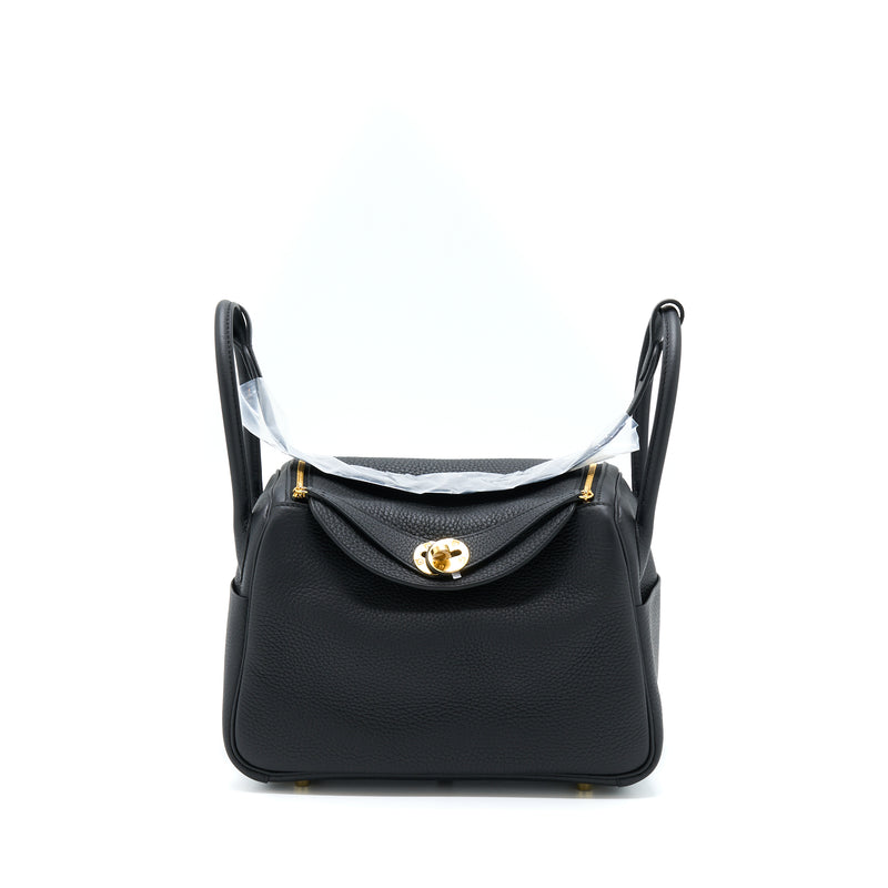 Hermes Lindy 26 Clemence Black GHW Stamp U