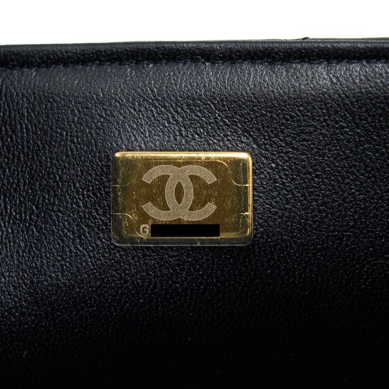 Chanel Classic Mini Rectangular Flap Bag Lambskin Black LGHW (Microchip)