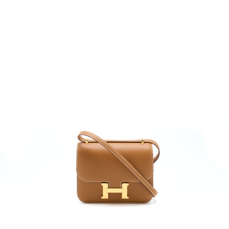 Hermes Mini Constance Epsom Gold GHW Stamp U