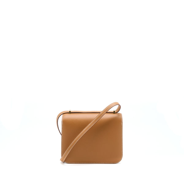 Hermes Mini Constance Epsom Gold GHW Stamp U