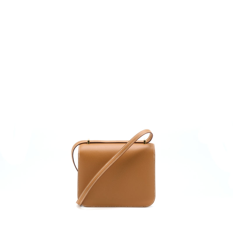 Hermes Mini Constance Epsom Gold GHW Stamp U
