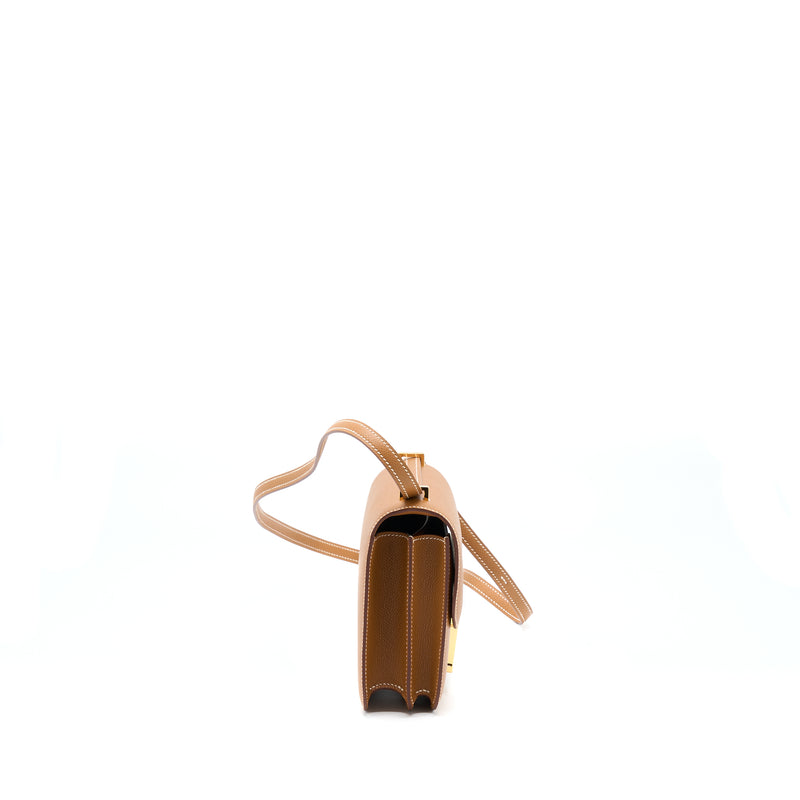 Hermes Mini Constance Epsom Gold GHW Stamp U