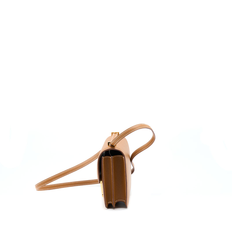 Hermes Mini Constance Epsom Gold GHW Stamp U