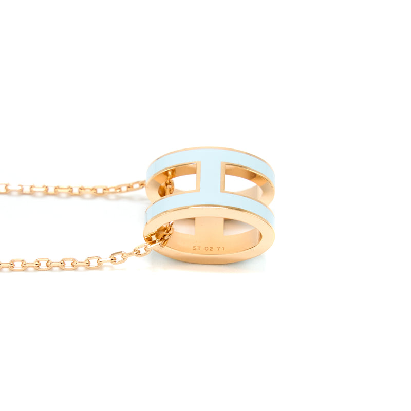 Hermes Pop H Pendant Blue Zephyr RGHW
