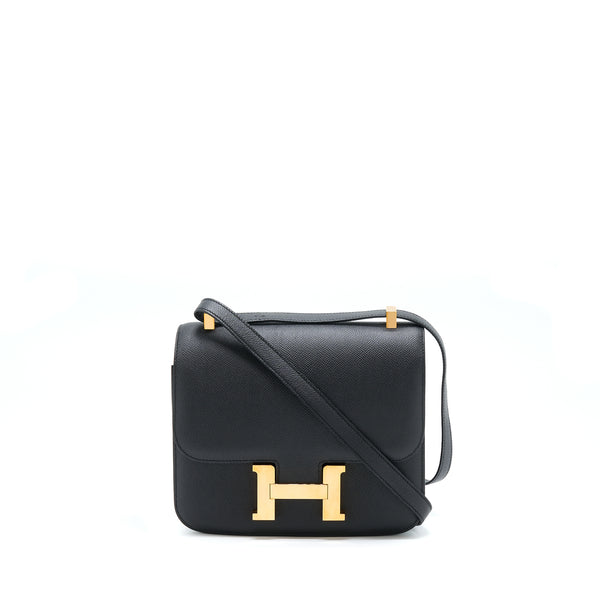 Hermes Constance 24 Epsom Black RGHW Stamp A