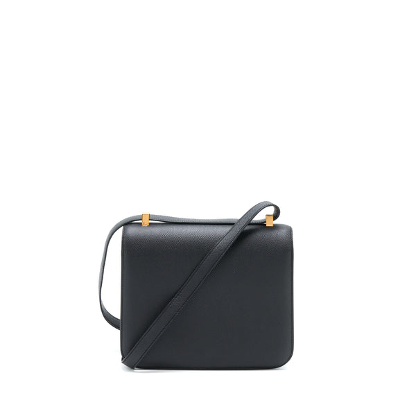 Hermes Constance 24 Epsom Black RGHW Stamp A