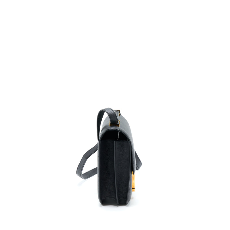 Hermes Constance 24 Epsom Black RGHW Stamp A
