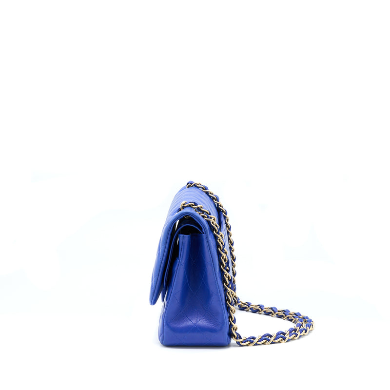 Chanel Jumbo Classic Double Flap Bag Lambskin Blue Brushed GHW