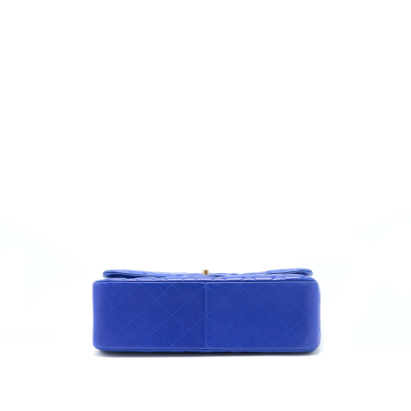 Chanel Jumbo Classic Double Flap Bag Lambskin Blue Brushed GHW