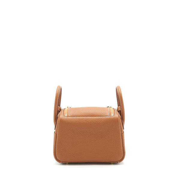 Hermes Mini Lindy Clemence Gold GHW Stamp Z