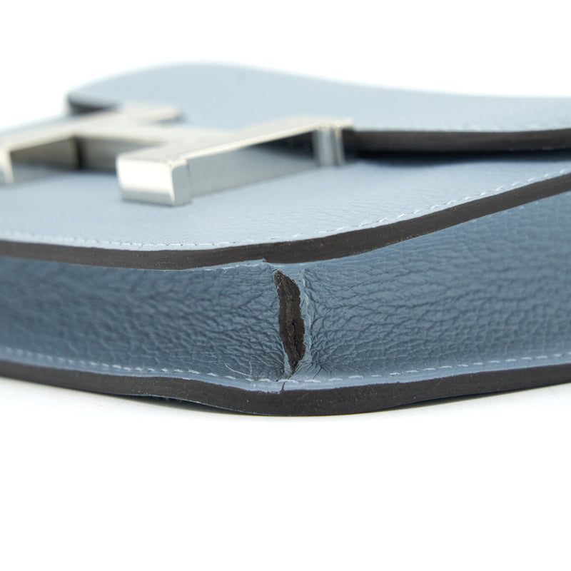 Hermes Constance Slim Evercolor J7 Blue Line SHW Stamp Z