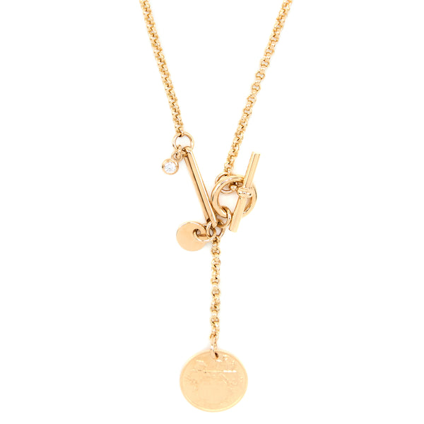 Hermes Ex-Libris Pendant Small Model Rose Gold