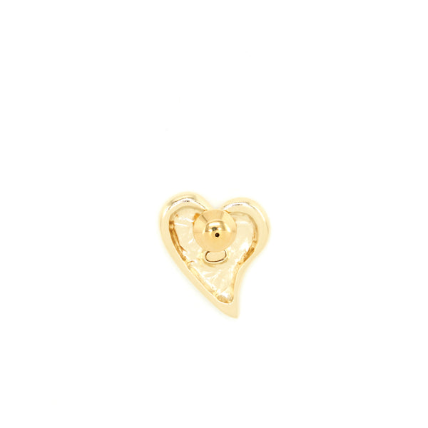 Chanel Heart Brooch Black GHW