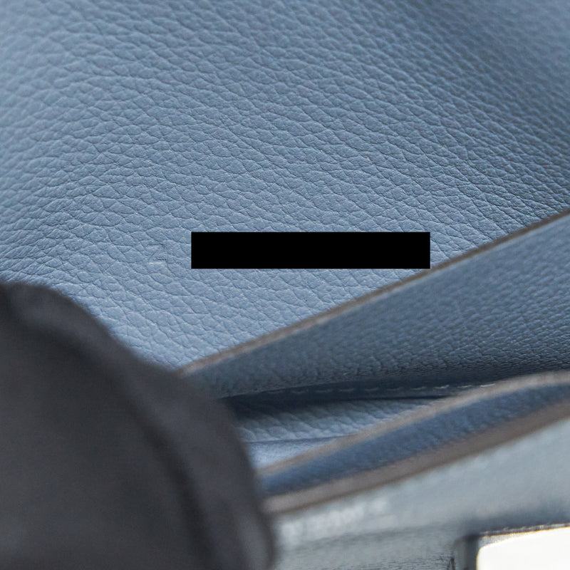 Hermes Constance Slim Evercolor J7 Blue Line SHW Stamp Z