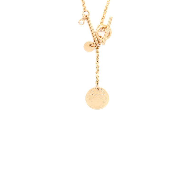 Hermes Ex-Libris Pendant Small Model Rose Gold