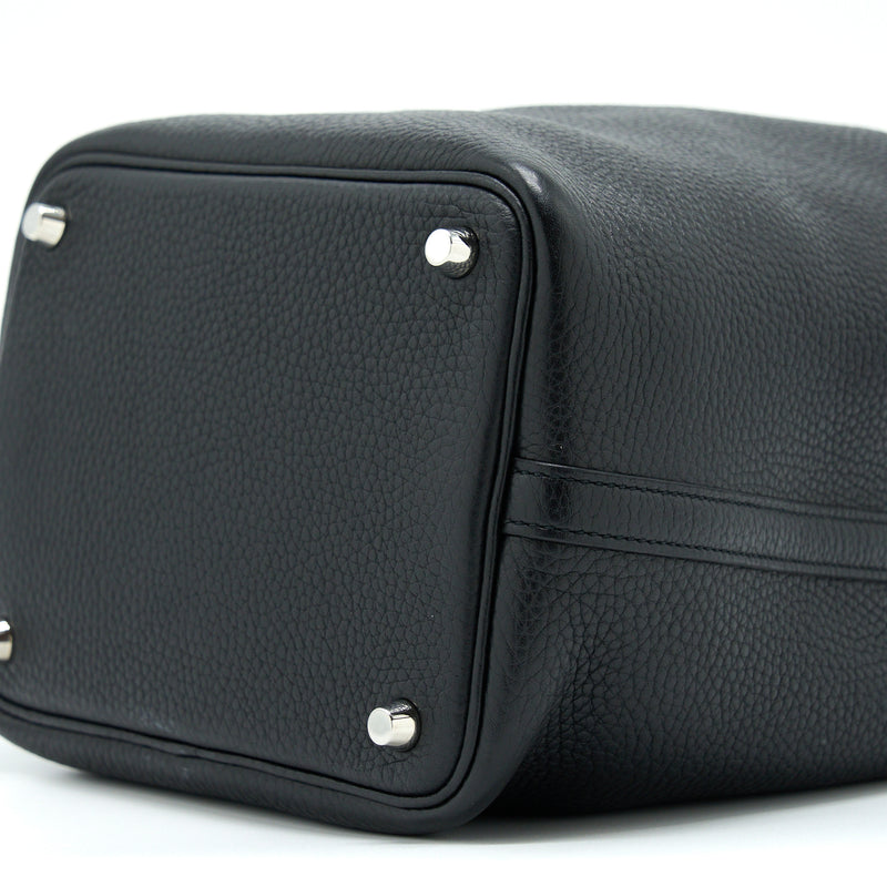 Hermes Picotin 18 Lock Bag Clemence Black SHW Stamp T