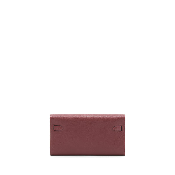 Hermes Kelly To Go Chevron Mysore 55 Rouge H GHW Stamp Z
