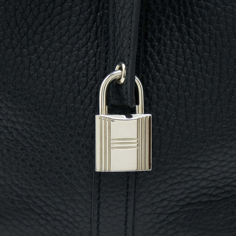 Hermes Picotin 18 Lock Bag Clemence Black SHW Stamp T