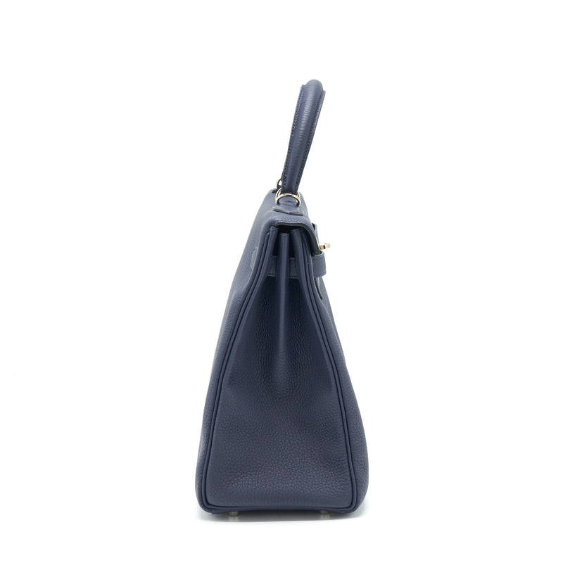 Hermes Kelly 35 Togo Blue Nuit SHW Stamp A