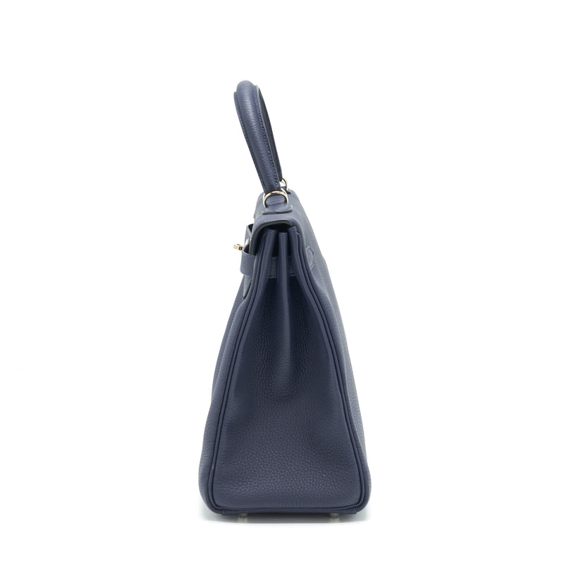 Hermes Kelly 35 Togo Blue Nuit SHW Stamp A