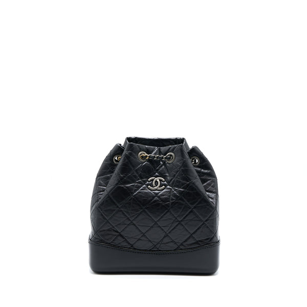 Chanel Small Gabrielle Backpack Calfskin Black Multicolour Hardware (Microchip)