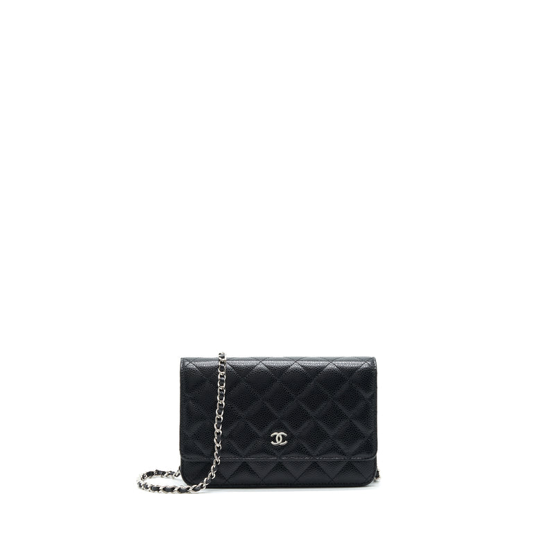 Chanel Wallet on Chain WOC in Caviar SHW