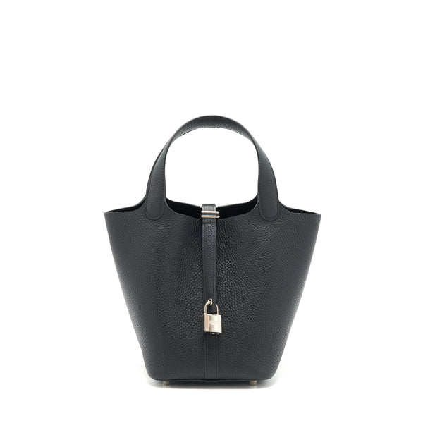 Hermes picotin 18 Lock bag black SHW stamp Y