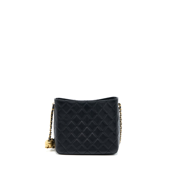 Chanel 23C Pearl Crush Hobo Bag Lambskin Black Brushed GHW (Microchip)