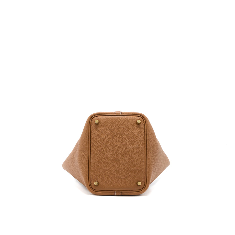 Hermes Picotin 18 Lock Bag Clemence Gold GHW Stamp Z