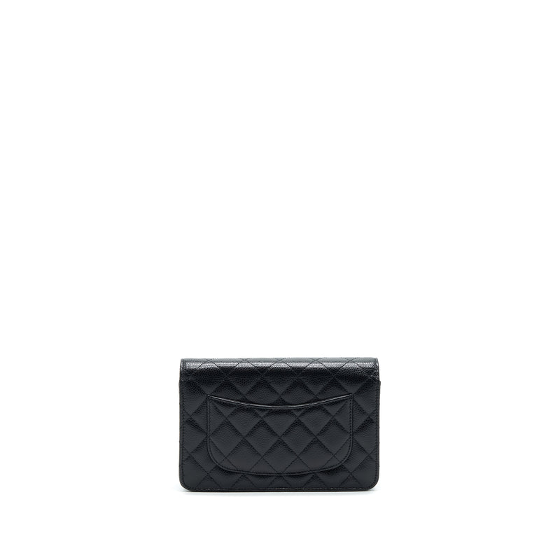 Chanel Wallet on Chain WOC in Caviar SHW