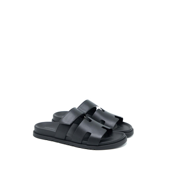 Hermes Size 42 Chypre Sandals Black
