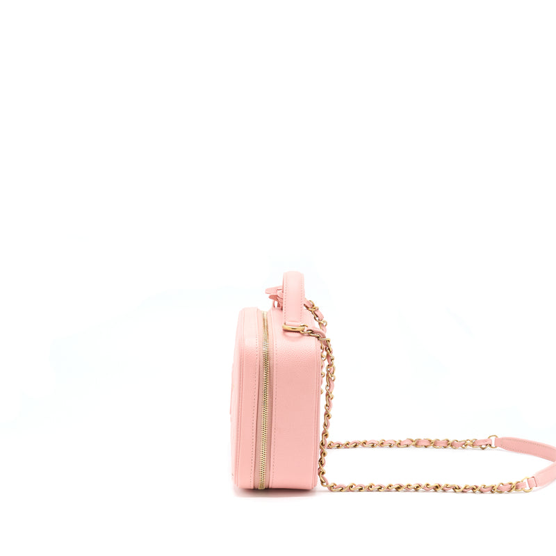 Chanel Filigree Vanity Case Caviar Pink GHW