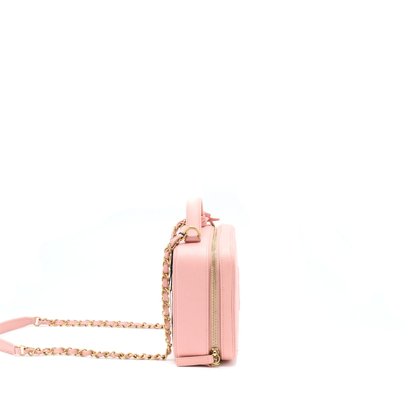 Chanel Filigree Vanity Case Caviar Pink GHW