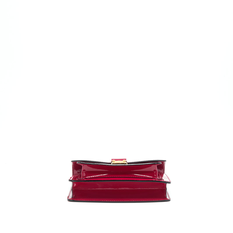Louis Vuitton messenger bag crossbody patent Raspberry Red GHW