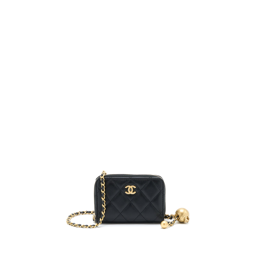CHANEL Pearl Crush Wallet on Chain White GHW