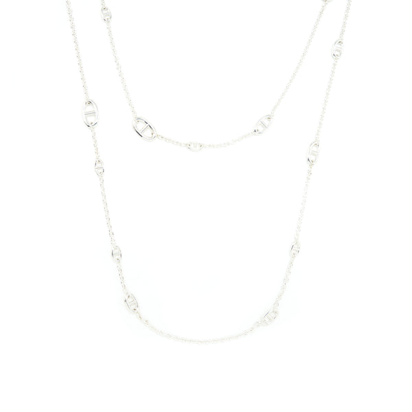 Hermes Farandole Long Necklace Sterling Silver
