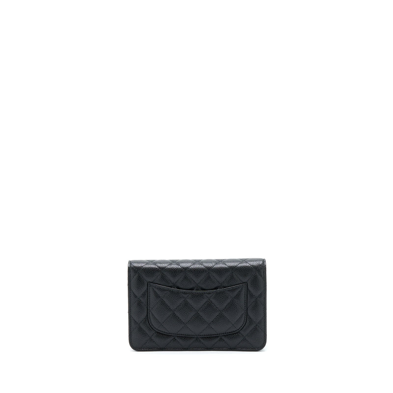 Chanel Classic Wallet On Chain Caviar Black GHW (Microchip)