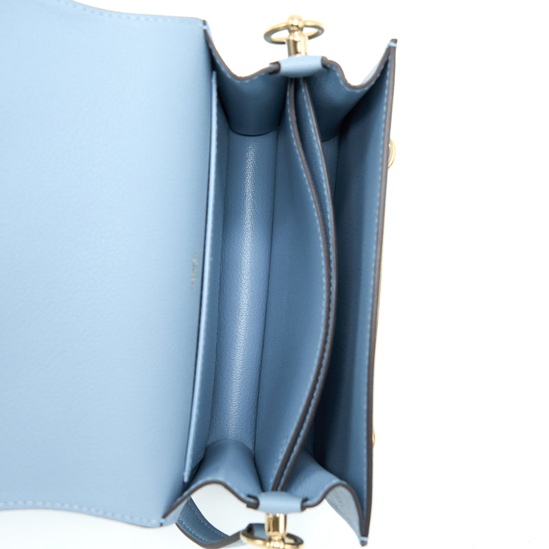 Hermes Mini Roulis Evercolor Bleu Lin GHW Stamp U
