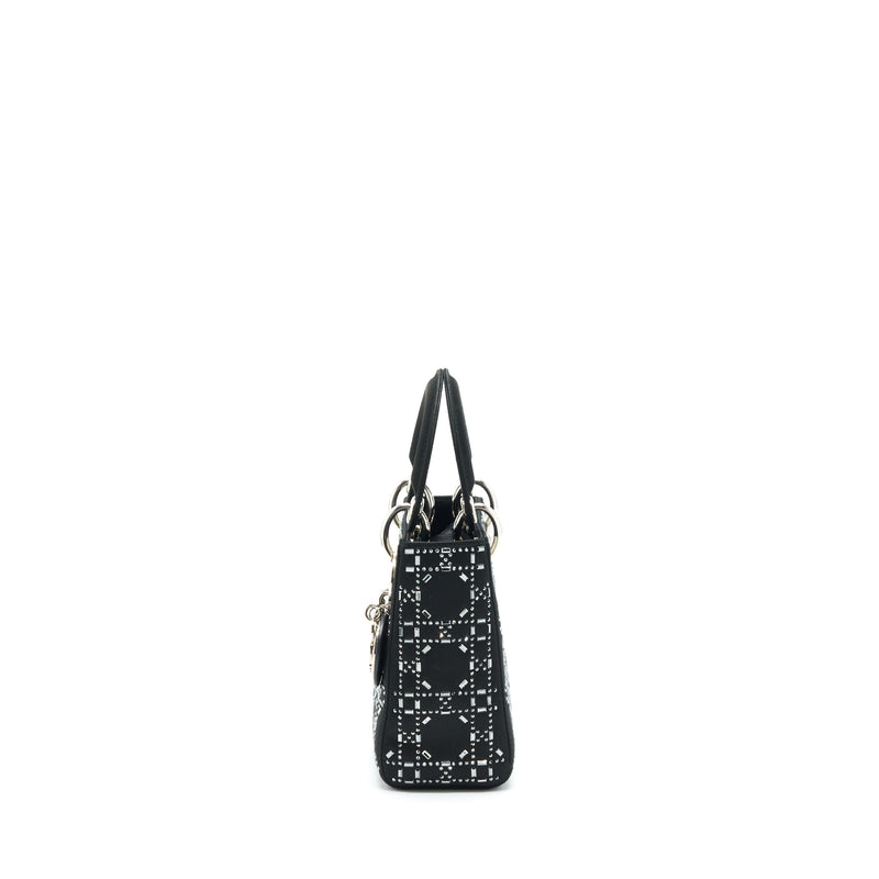 Dior Mini Lady Dior Satin Black With Crystal Black SHW