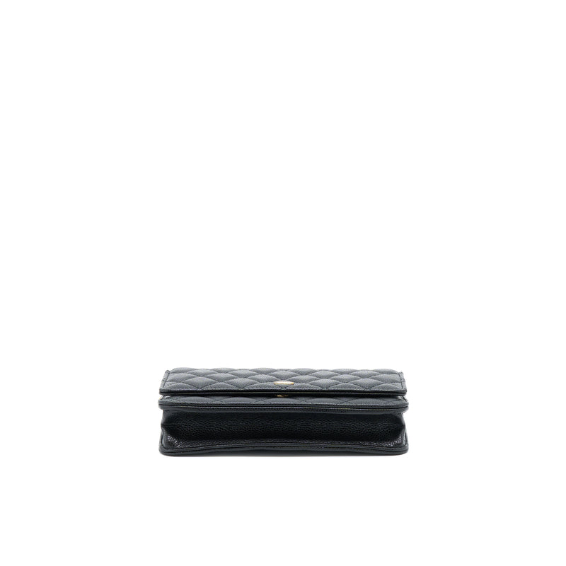 Chanel Classic Wallet On Chain Caviar Black GHW (Microchip)