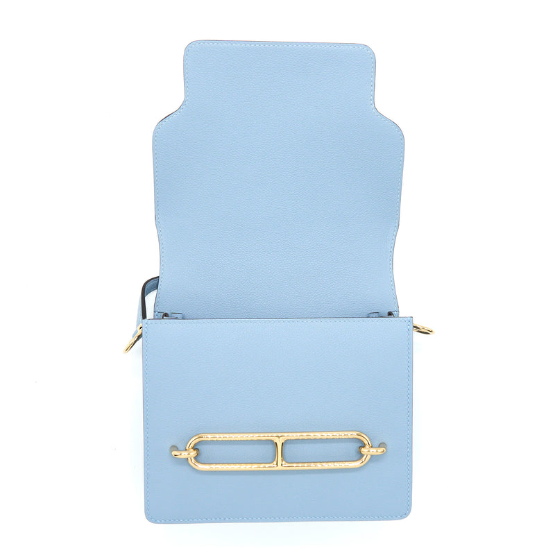 Hermes Mini Roulis Evercolor Bleu Lin GHW Stamp U