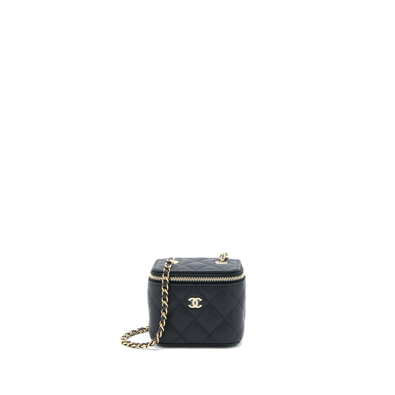 Chanel 23C Mini Vanity With Chain Caviar Black LGHW