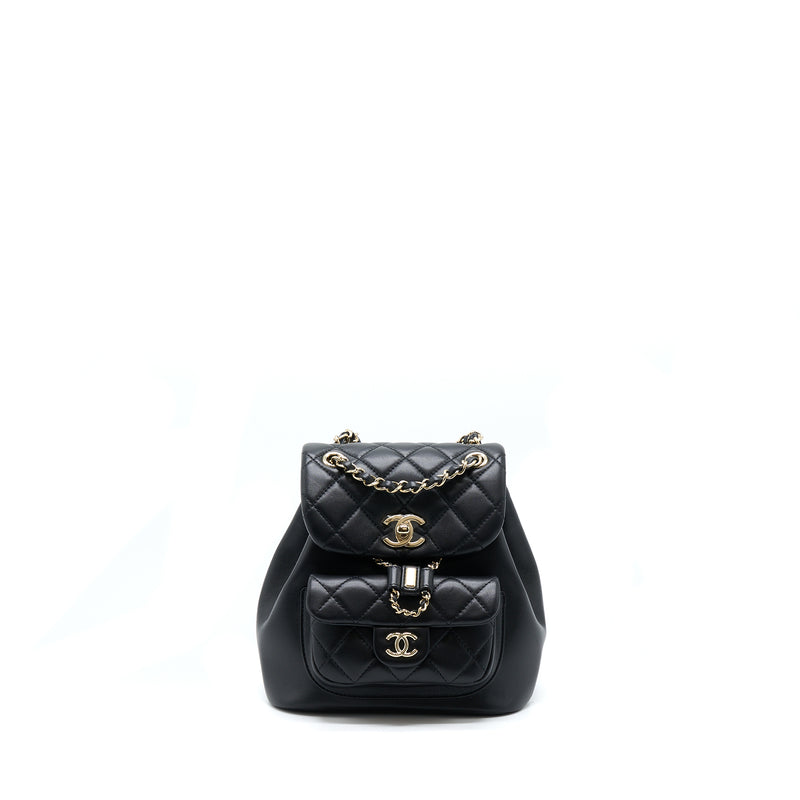 Chanel Duma Mini Backpack Black LGHW (Microchip)