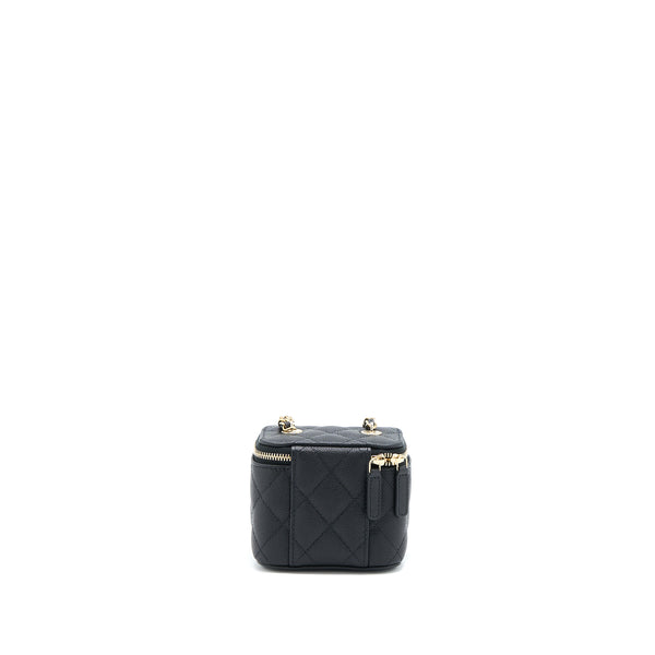 Chanel 23C Mini Vanity With Chain Caviar Black LGHW