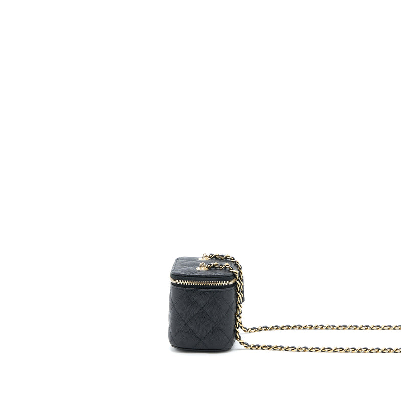 Chanel 23C Mini Vanity With Chain Caviar Black LGHW