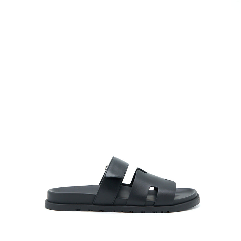 Hermes Size 42 Chypre Sandals Black
