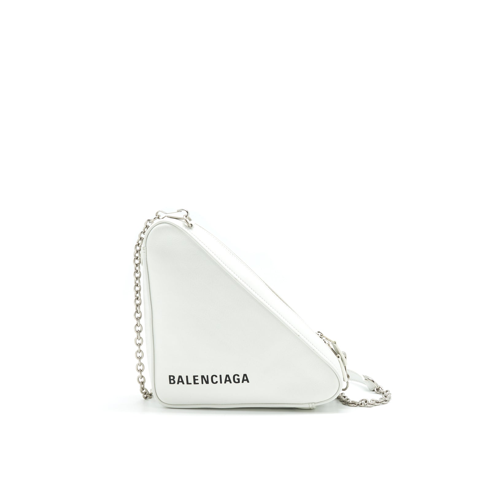 Balenciaga white triangle bag best sale